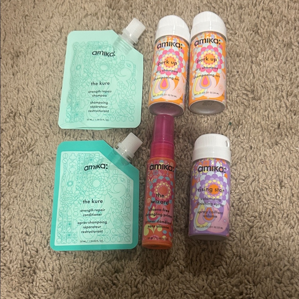 Amika Travel Hair Set - Green, Orange, Purple